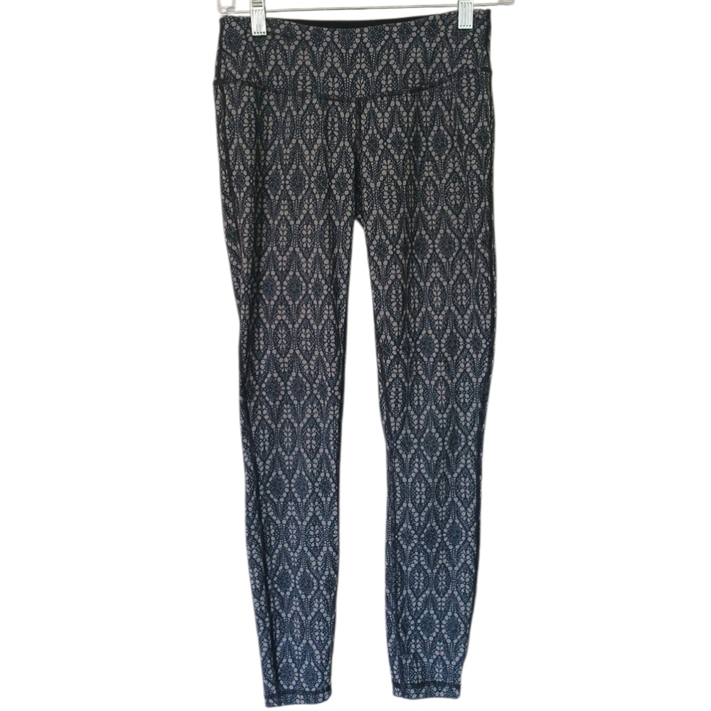 Prana Black and Gray Activewear Leggings Size Extra Small